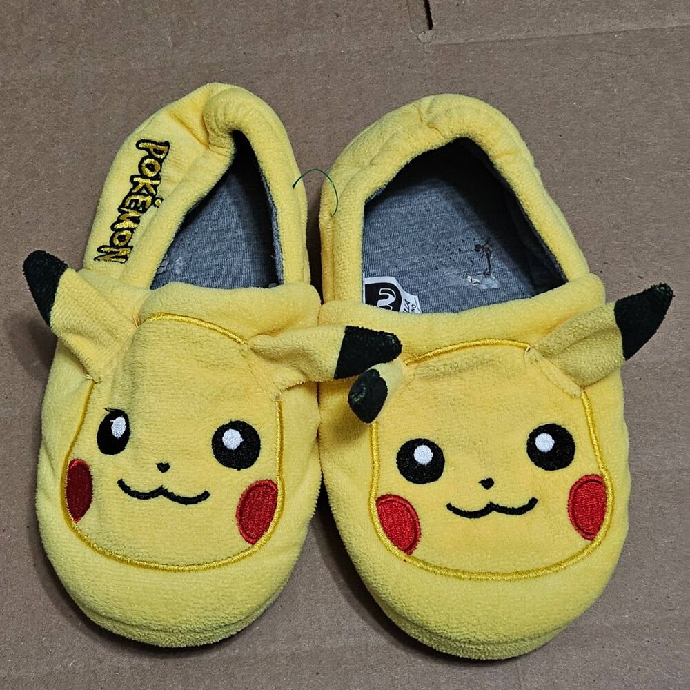Vanilla Underground Pokémon Character Slippers Yellow Plush Pikachu Kids‎ 33